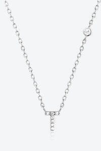 Angelina Q To U Zircon 925 Sterling Silver Necklace