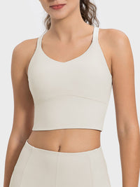 Paola Crisscross Round Neck Active Tank