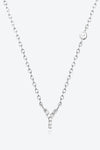 Angelina V To Z Zircon 925 Sterling Silver Necklace