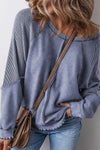 Adriana Exposed Seam Long Sleeve Sweatshirt