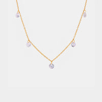 Xyla Stainless Steel Rhinestone Charm Necklace