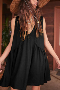 Oakleigh Plunge Wide Strap Mini Tank Dress