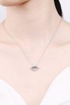 Alessia Moissanite Evil Eye Pendant 925 Sterling Silver Necklace