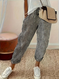 Keily Striped Pants with Pockets