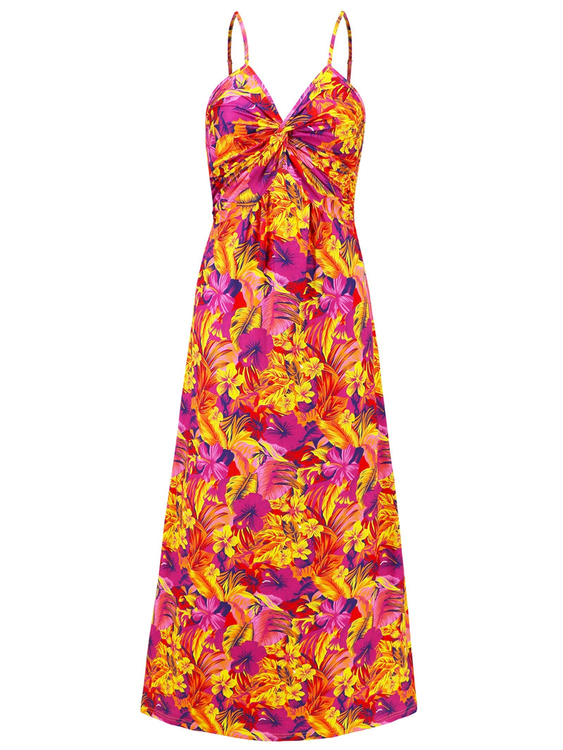 Hunter Twisted Printed V-Neck Cami Dress