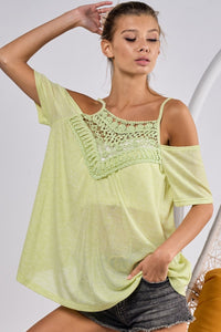 Camila Front Crochet Lace Adjustable Strap Top