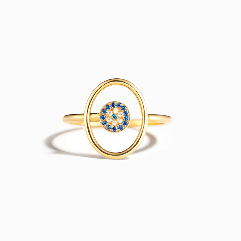 Cleo 925 Sterling Silver Evil Eye Ring