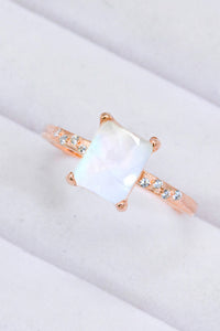 Makayla Square Moonstone Ring