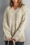 Blake V-Neck Dropped Shoulder Sweater