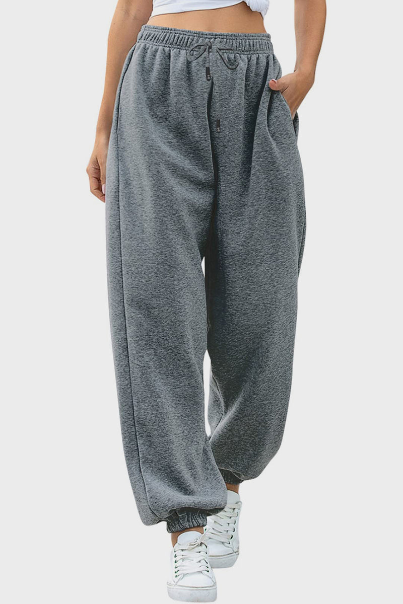 Lauren Elastic Waist Joggers with Pockets