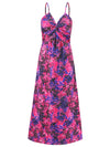 Hunter Twisted Printed V-Neck Cami Dress