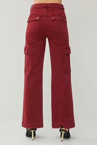 Teresa High Rise Wide Leg Cargo Jeans