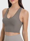 Emma Scoop Neck Wide Strap Active Tank