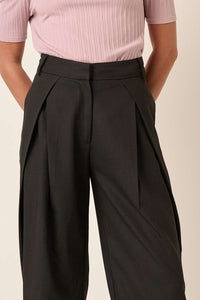 Angelique Deep Pleated High Waisted Wide Leg Pants