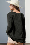 Raegan Notched Thumbhole Long Sleeve T-Shirt