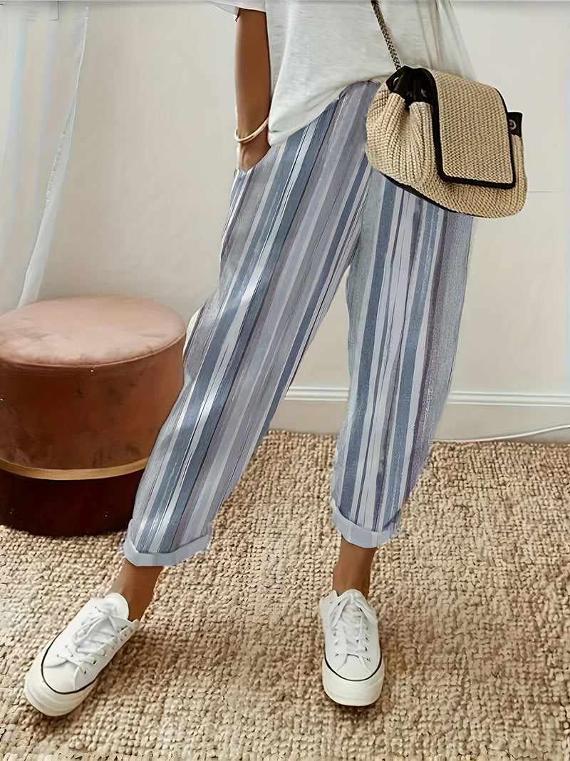 Keily Striped Pants with Pockets