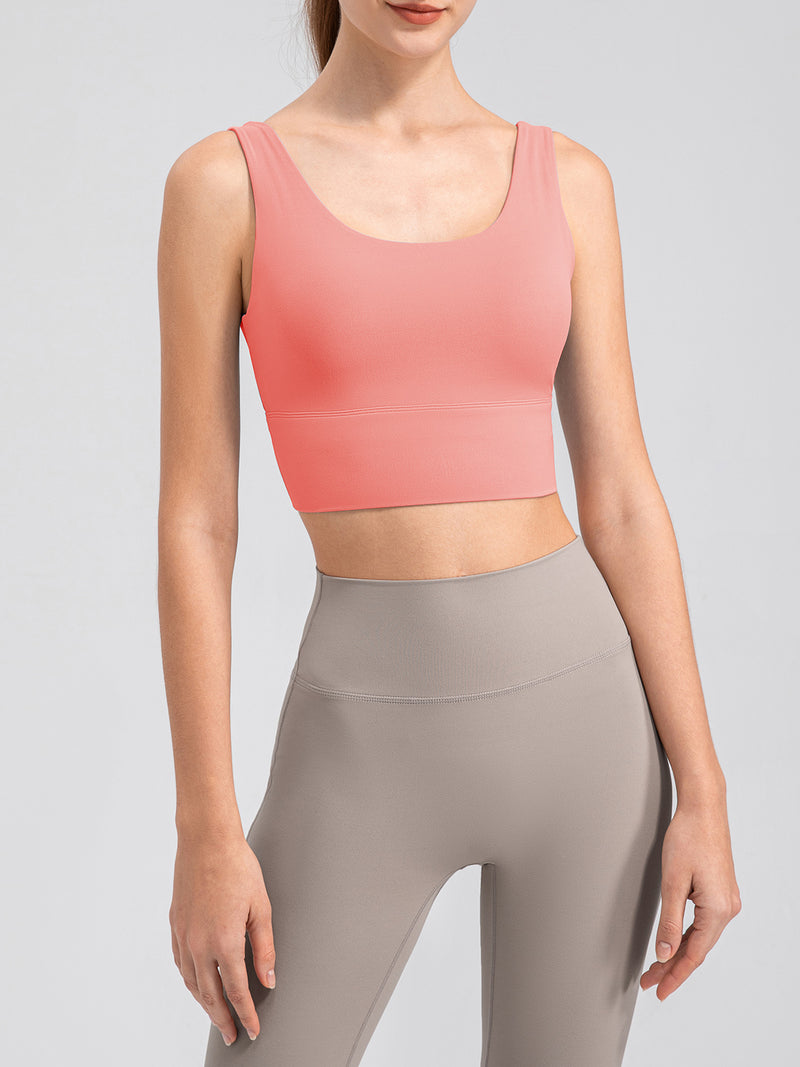 Ezra Scoop Neck Wide Strap Active Tank