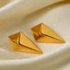 Kora Stainless Steel 18K Gold-Plated Geometric Earrings