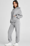 Claire Dropped Shoulder Long Sleeve Hoodie and Pants Active Set