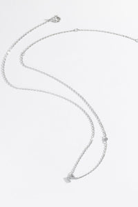 Angelina V To Z Zircon 925 Sterling Silver Necklace