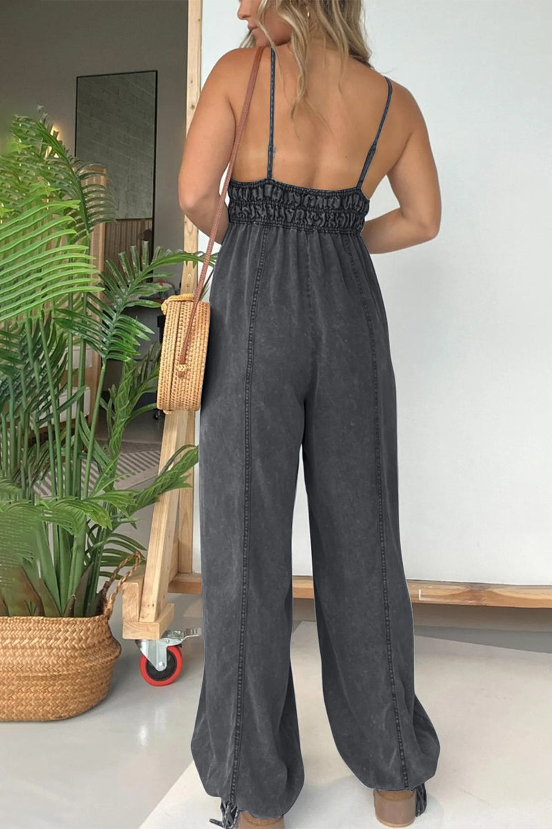 Rory Spaghetti Strap Jumpsuit with Pockets