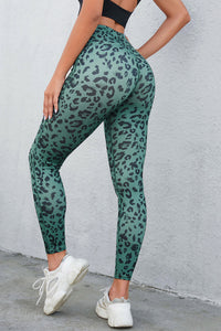 Sasha Leopard Print Wide Waistband Leggings