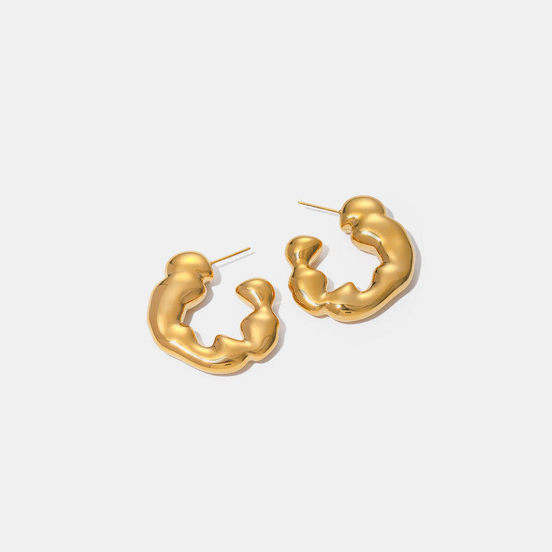 Marlowe Stainless Steel C-Hoop Earrings