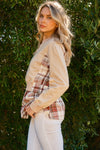 Lyla Double Layered Plaid Contrast Sweatshirt