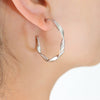 Joy Titanium Steel C-Hoop Earrings