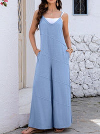 Charlotte V-Neck Spaghetti Strap Wide Leg Jumpsuit