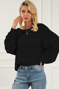 Gemma Boat Neck Lantern Sleeve Sweater