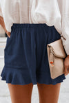 Scout Full Size Ruffled Elastic Waist Shorts