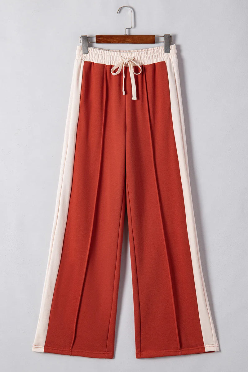 Magdalena Drawstring Contrast Wide Leg Pants