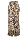 Lorelei Honey Slit Leopard Midi Skirt