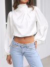 Emelia Turtleneck Balloon Sleeve Blouse