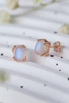 Jayla High Quality Natural Moonstone 925 Sterling Silver Stud Earrings