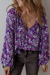 Evelynn Floral Tie Neck Long Sleeve Blouse