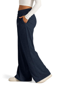 Scarlet Drawstring Elastic Waist Wide Leg Pants