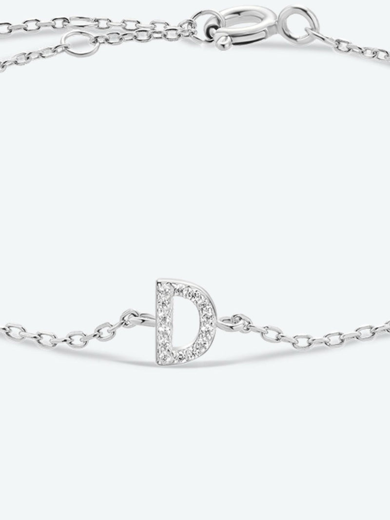 Rylie A To F Zircon 925 Sterling Silver Bracelet