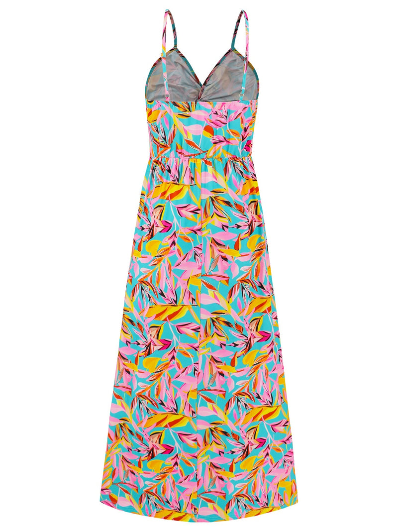 Hunter Twisted Printed V-Neck Cami Dress