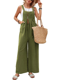 Sadie Square Neck Wide Strap Overalls