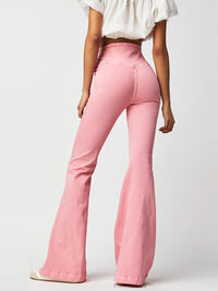 Mary Asymmetric Waist Flare Jeans