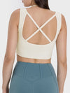 Joyce Crisscross Square Neck Active Tank