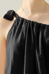 Bailey One Shoulder Bow Tie Strap Satin Silk Top