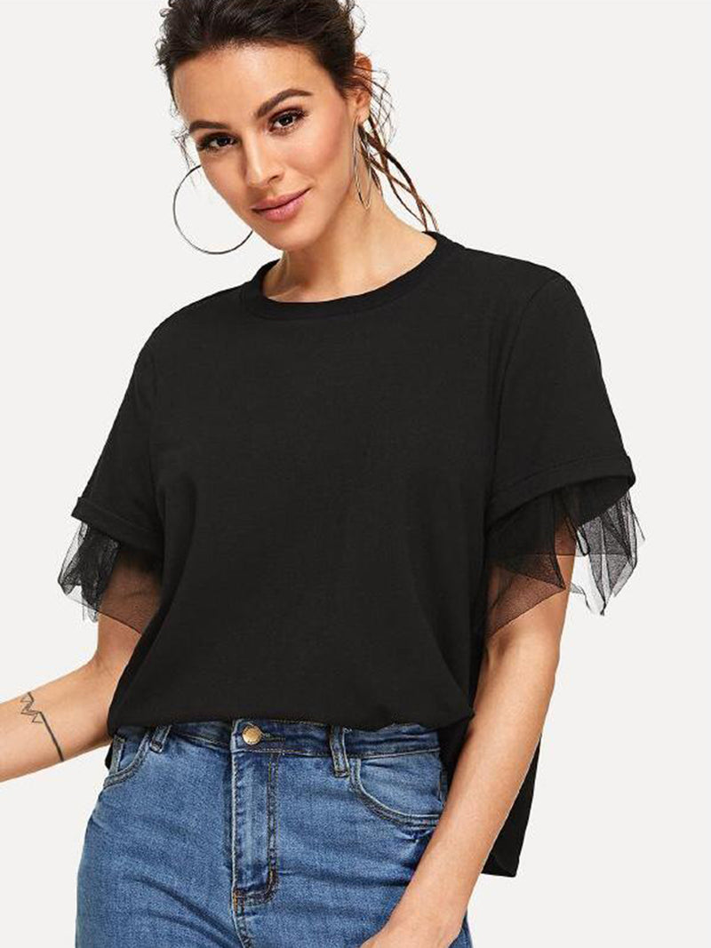 Jamie Round Neck Short Sleeve Top