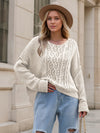 Andi Round Neck Dropped Shoulder Long Sleeve Sweater