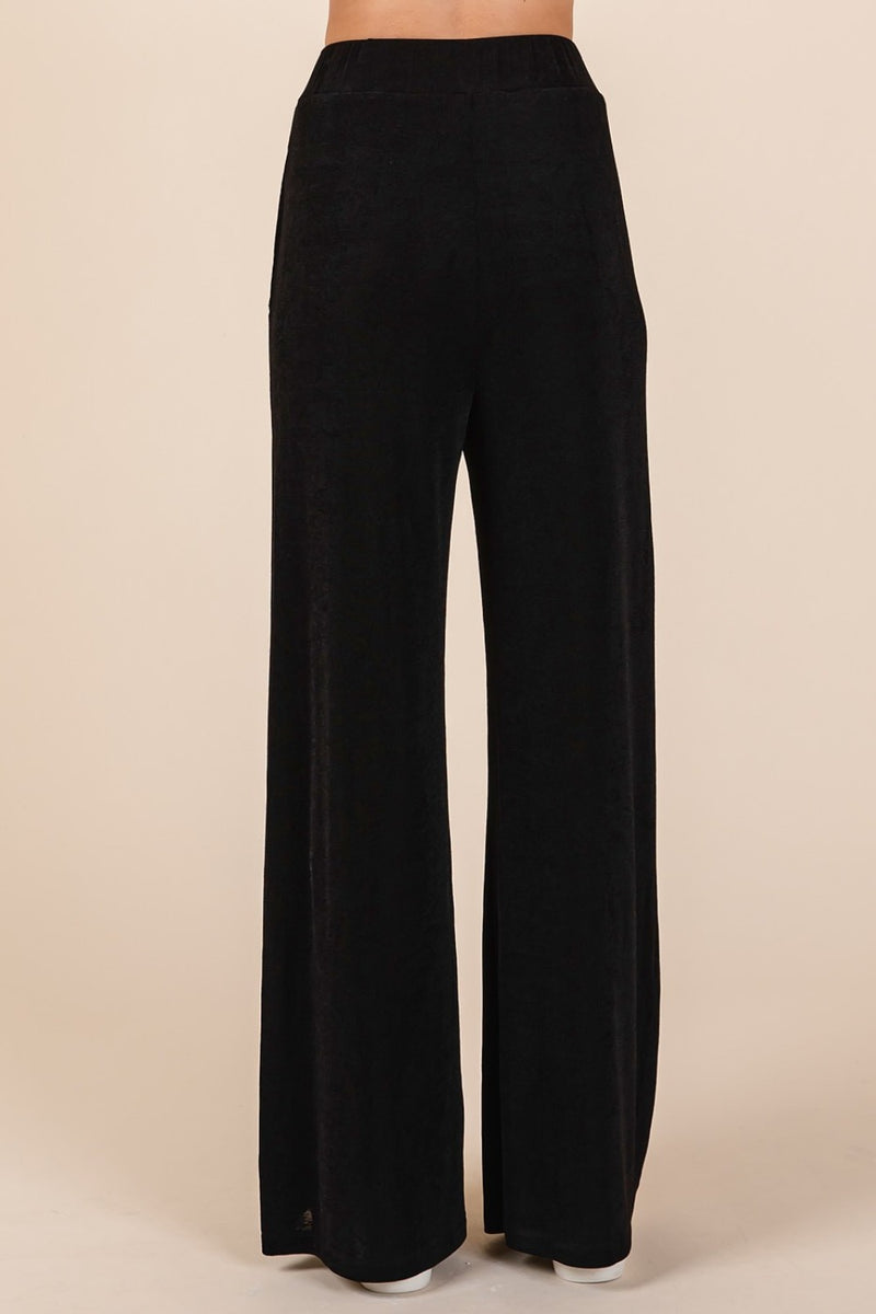 Zhuri Elastic Waist Pants with Side Pockets