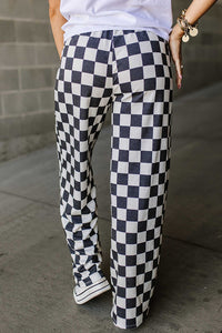 April Checkered Wide Leg Pants