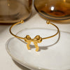 Romina 18K Gold-Plated Stainless Steel Bow Bracelet