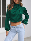 Emelia Turtleneck Balloon Sleeve Blouse